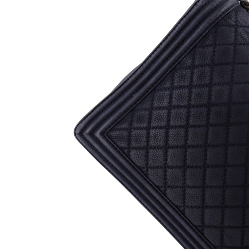 Chanel Boy Flap Bag Quilted Matte Caviar Large - Picture 7 of 9
