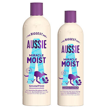 Aussie Miracle Moist Shampoo 675ml and Conditioner, 470ml - Picture 1 of 1