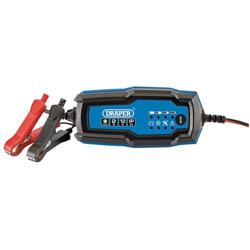 Cargador Inteligente Draper 53488 12V Y Mantenedor De Batería (2A)