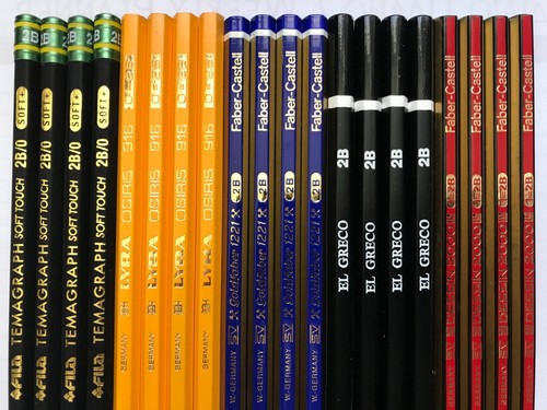 20 MATITE VINTAGE GRADO "2B": FILA, LYRA, FABER CASTELL, EL GRECO - INUTILIZZATE - Foto 5 di 5