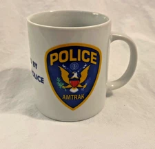 Vintage AMTRAK Police Railroad Train Ceramic Coffee Mug Cup 12 oz