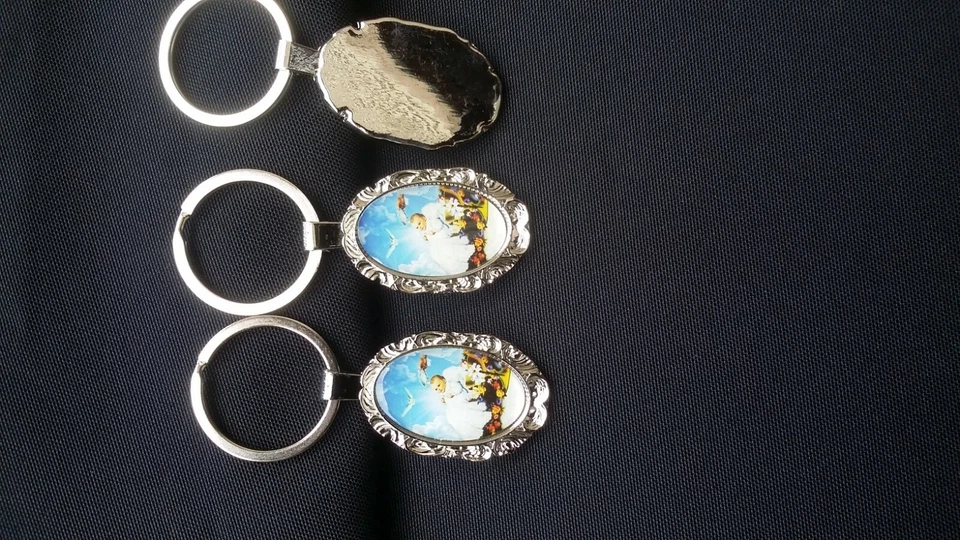 10 BAPTISM FAVORS KEY CHAINS GIFTS BOY GIRL BAUTIZO LLAVEROS RECUERDOS VIRGIN — 第 4/4 张图片