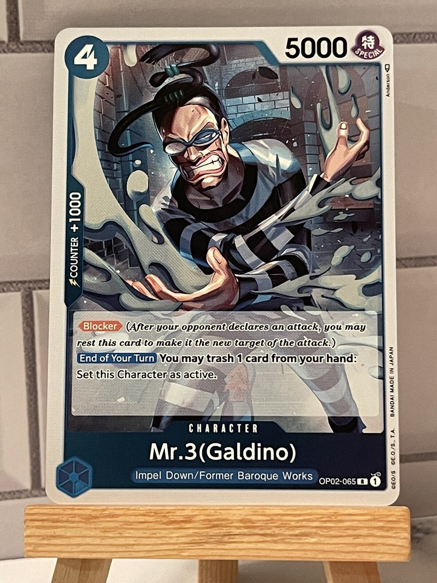 Mr.3 (Galdino) One Piece TCG PARAMOUNT WAR [OP02-065] RARE FOIL NM