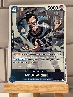 Mr.3 (Galdino) One Piece TCG PARAMOUNT WAR [OP02-065] RARE FOIL NM