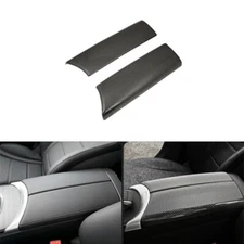 2x ABS Carbon Fiber Look Center Armrest Box Console Box Cover For Benz C W205