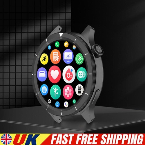 Metal Bezel Ring Tempered Glass Film for Xiaomi Watch S4/S3 (Scale Black)