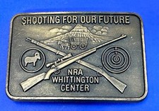 NRA Whittington Center Shooting for our Future Crossed Gun Rifle Belt Buckle