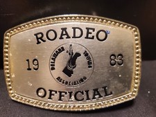 VINTAGE 1983 ALUMALINE ROADEO OFFICIAL BELT BUCKLE