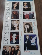 Vtg 1995 Boys On The Side Movie CD Record Store Poster 33.5x18 Pretenders Crow
