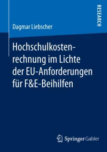 Thumbnail - Hochschulkostenrechnung Lichte Der Eu-anforderungen Für F&e-beihilfen