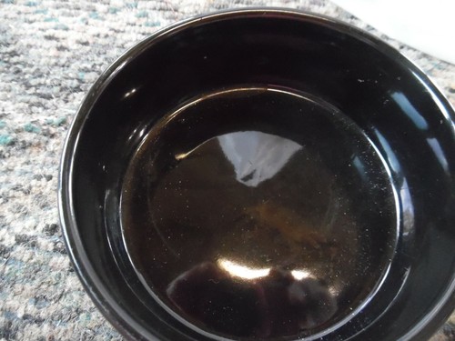 black ceramic dog bowl- mans best friend-good dog- trusted pal- faithful - Picture 2 of 2