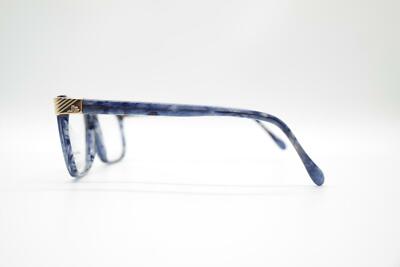 Vintage Jean Louis Scherrer haute-couture ear clips with blue facetted crystals - Déco Royal