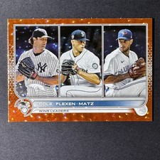 GERRIT COLE /299 Orange Foil Wins Leaders 2022 Topps #270 - Yankees