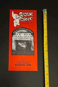 Spook Cave & Campground McGregor Iowa Vintage Brochure Illustrated Clayton Co