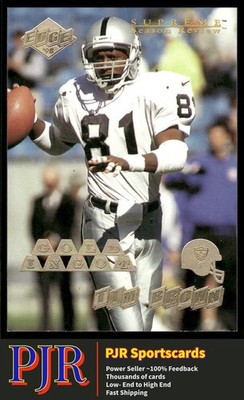 Tim Brown 1998 Collector's Edge Supreme Season Review #129 Raiders Gold Ingot