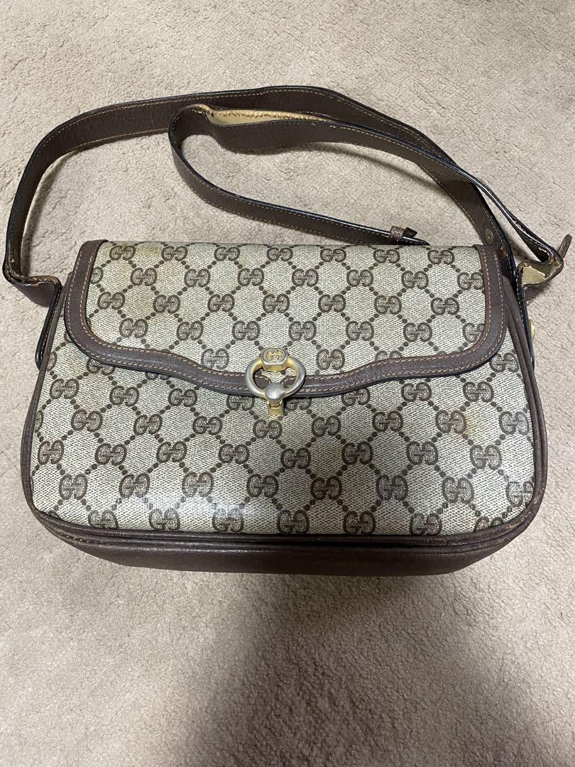GUCCI GG Monogram Shoulder Bag Vintage Japanese Import