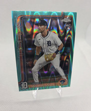 Topps 2025 Chrome Update Gage Workman Detroit Tigers USC21 Aqua Raywave /299 RC