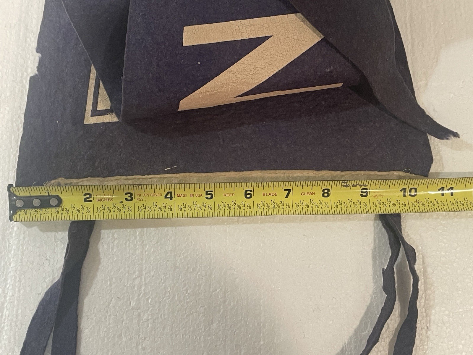 Vintage Teaneck , New Jersey Pennant Wool Felt