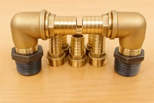 3/4" Brass Hose Connector Set – 16pcs Couplings, Mason, Galvanized & Elbows