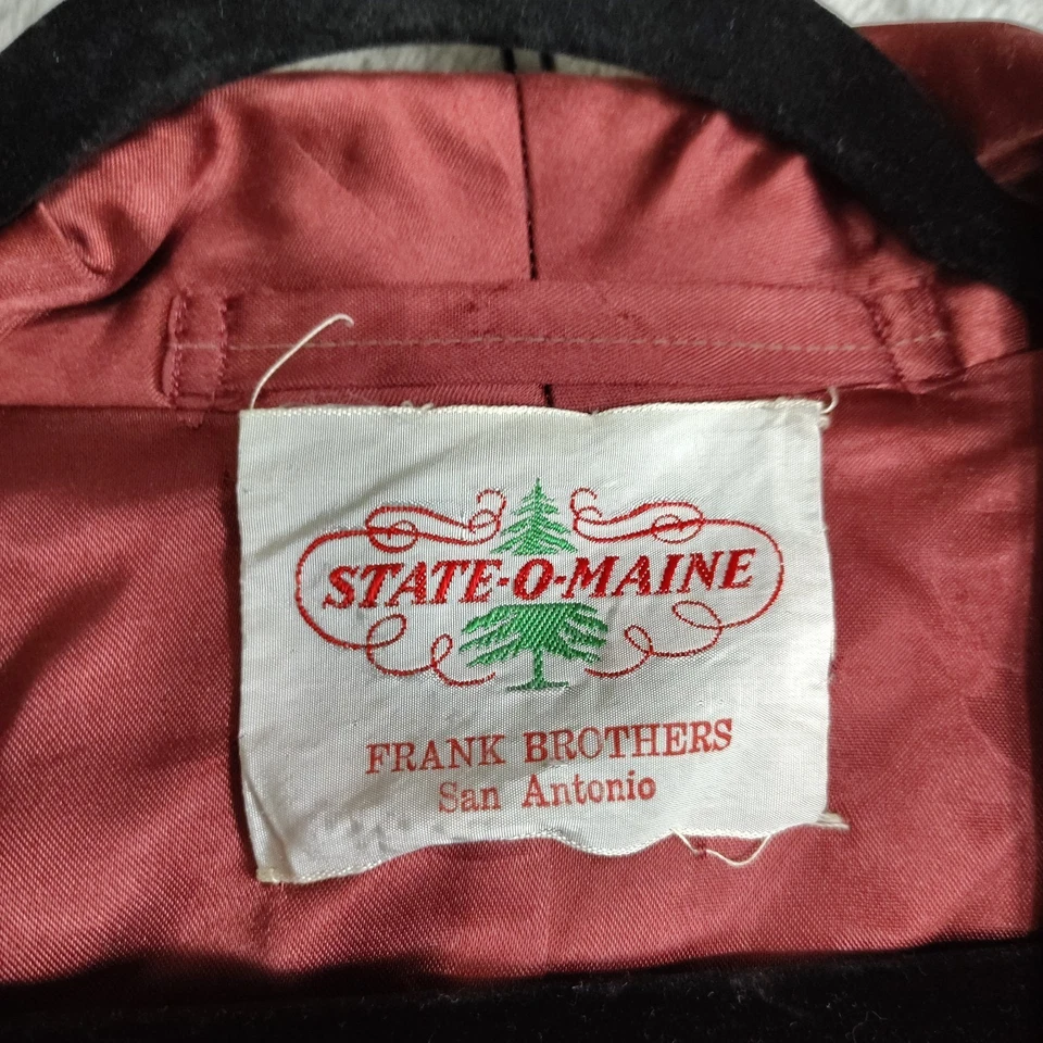 Vtg 70's Smoking Robe Mens One Size Burgundy Paisley Belted Satin Lined Heffner - Image 3 of 4