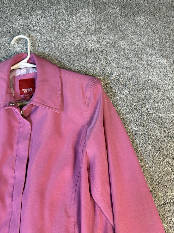 Chaqueta de mujer vintage Espirit rosa forrada - talla M nailon Foto 3 de 4
