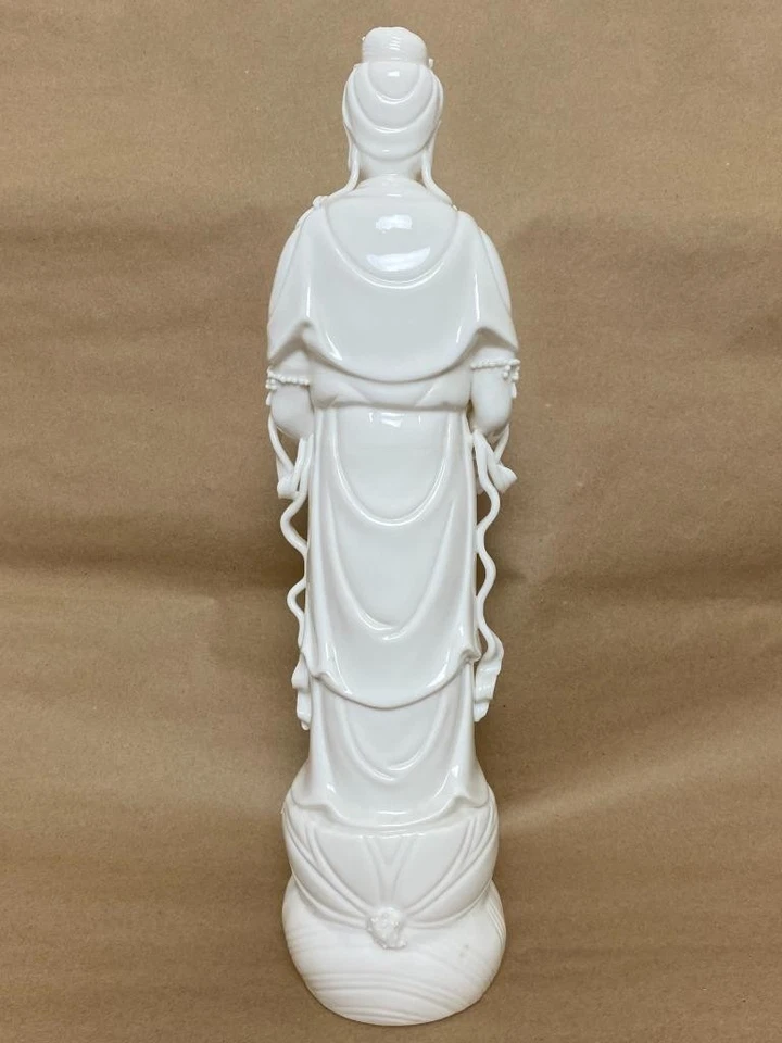 复古中国宝龙观音关阴女神 17 英寸瓷雕像 — 第 4/4 张图片