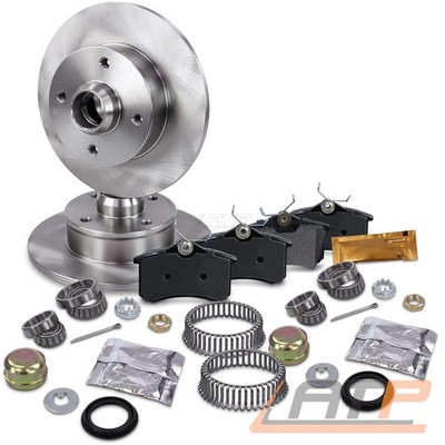 BREMSSCHEIBEN + BREMSKLÖTZE + ABS-RING HINTEN VOLL Ø226 FÜR VW SCIROCCO 53 VENTO