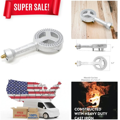 #ad Compact High Pressure Cast Iron Burner with Brass Fitting Lightweight Design $39.89