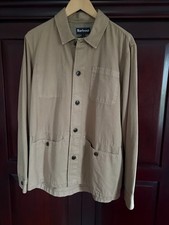 Image of Barbour Dene Overshirt Men’s Large Stone