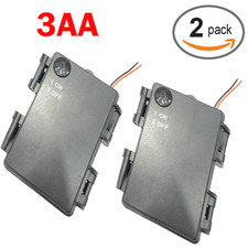 2pack 3 AA cell battery holder with on/off switch, IP65 waterproof USA free New