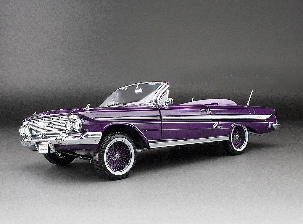 【廃番】LOWBEACH 1961CHEVROLET impala conv 1961 Chevrolet Impala Open Convertible Lowrider - Purple
