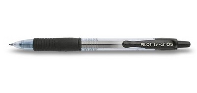 PILOT Gelschreiber G2 05 Strich /Gehäusefarbe: schwarz
