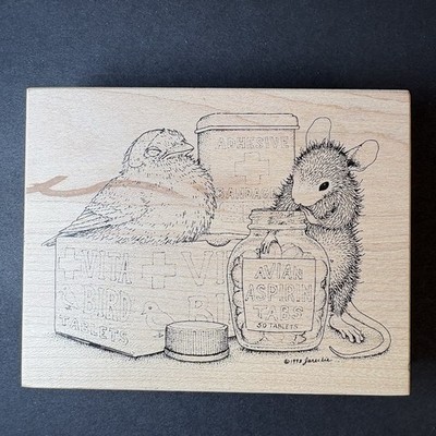 House Mouse Stampa Rosa Amanda M.D. MD Doctor Rubber Stamp 261