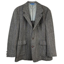 VINTAGE 80s PENDLETON Herringbone flecked Tweed Blazer 40 100 wool jacket USA