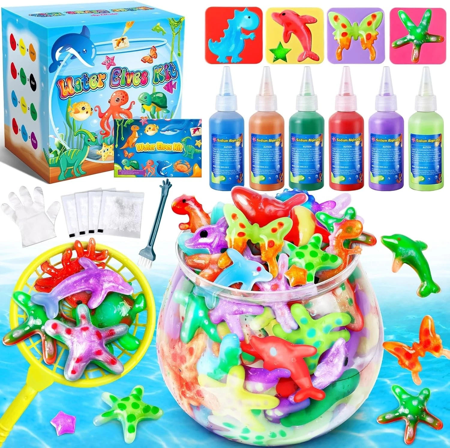 JOPSHEEN Magic Water Elf Kit for Kids - Aqua Fairy Water Pets - DIY Squishy Mak