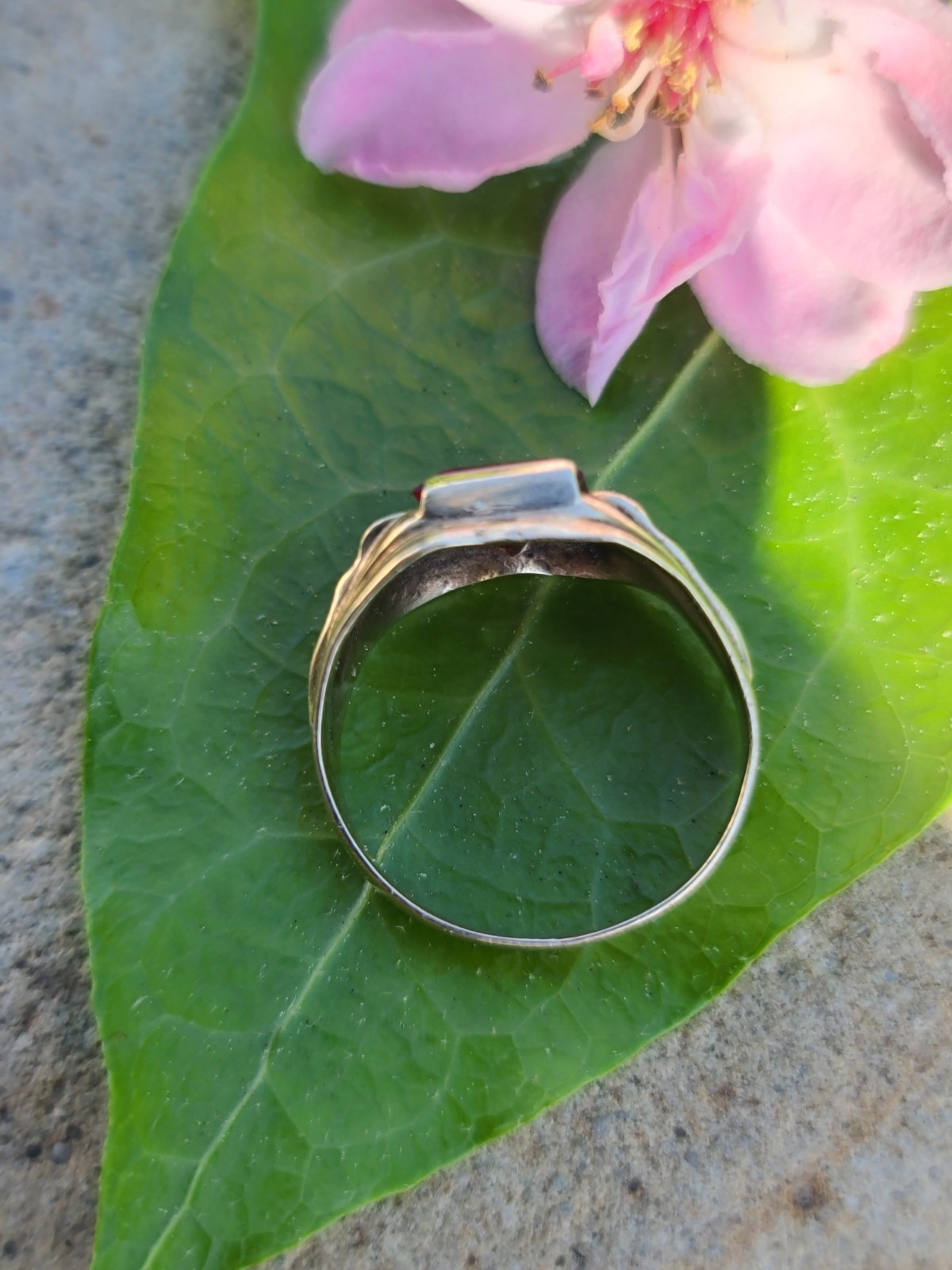 Vintage 10k Solid Yellow Gold Red Ruby Ring 4.75s… - image 19