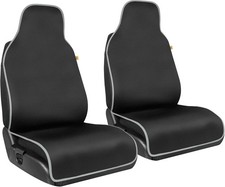 CAT  Waterproof Car Seat Covers for Front 2 Piece Set, Black with Gray Trim