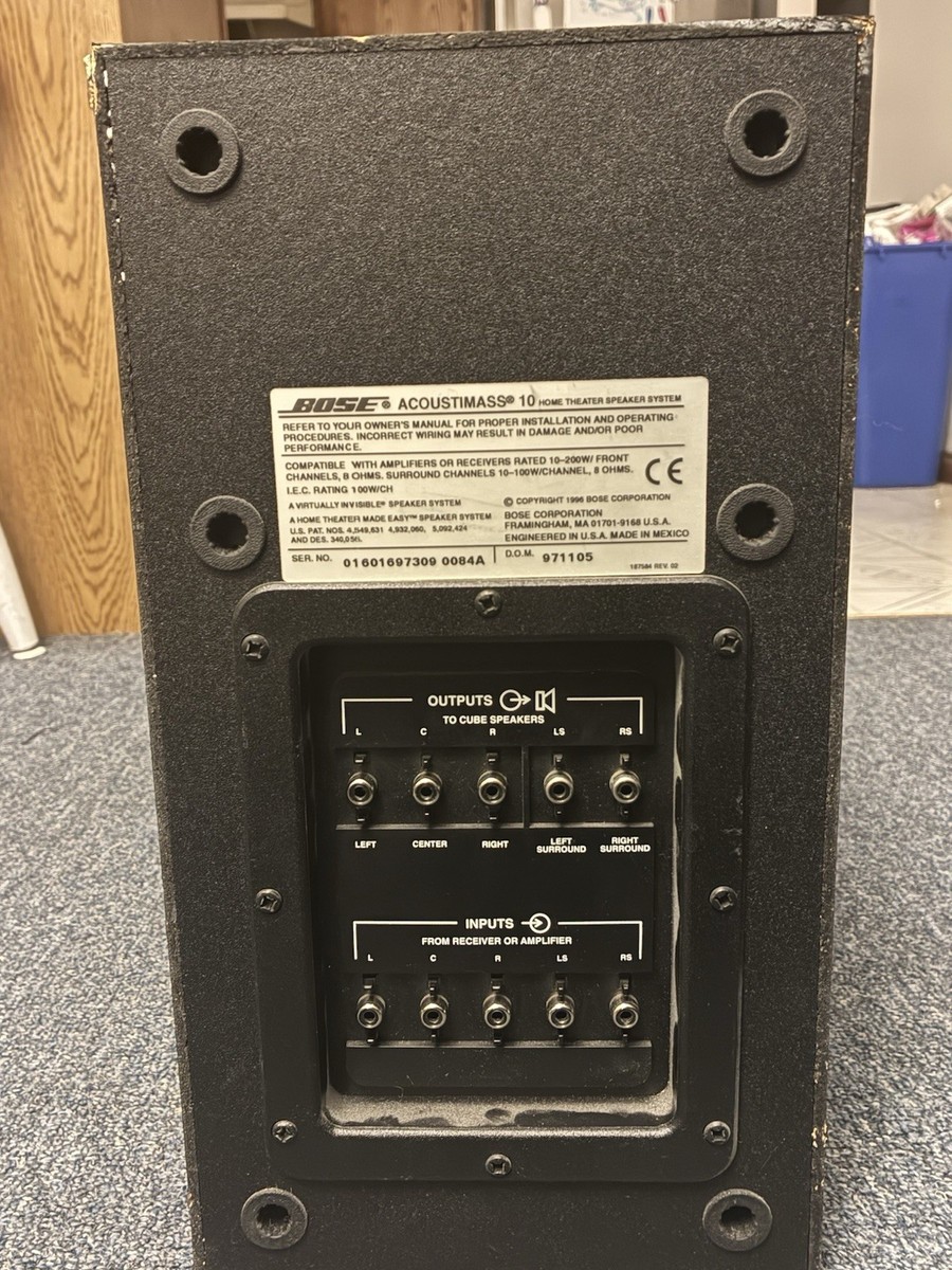 Bose Acoustimass 10 Series V Home Theater Speaker System - Black