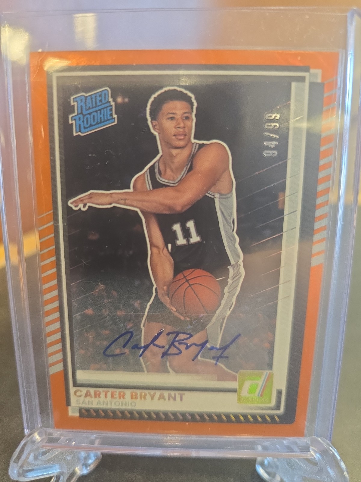 2025-26 Panini Donruss Basketball Carter Bryant Rated Rookie Auto /99 Spurs 🍊 