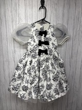 Womens Size 4 Janie  Jack Floral Toile Bow Dress