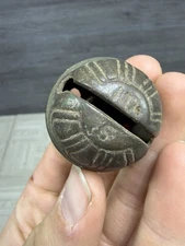 Antique Number 5 Metal Sleigh Bell Christmas Santa Nice Shape