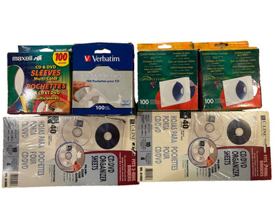 CD/DVD - Organizer Sheets Sleeves Envelopes Lot - 348 Disc Holders Total