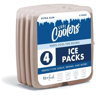 Cool Coolers by Slim Ice Packs, Quick Freeze Reusable Ice Packs for Lunch Box...