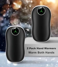 Hand Warmers 2Pack Rechargeable with Smart Digital Display,10000mAh Power bank