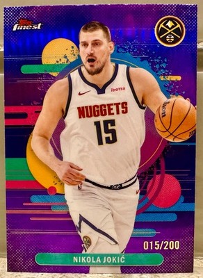 JERSEY # MATCH! 2025-26 Topps Finest Nikola Jokic #157 Purple 15/200! NUGGETS!