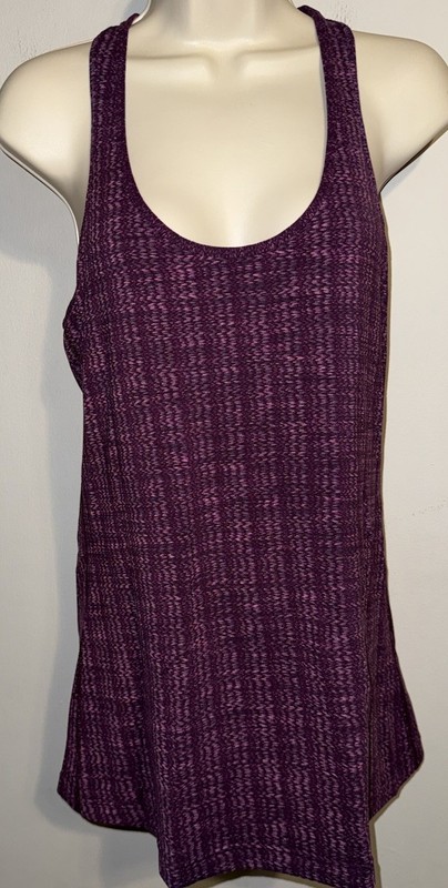 purple Ziggy Wee August Glo Lululemon Cool Racerback Tank Sz Med 6/8