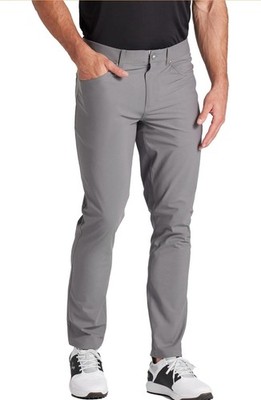 NWT, Puma 101 Golf Pants 100% Poleyster 5 Pocket 50+ UPF, 38x34, Grey