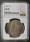 1902 $1 Morgan Silver Dollar NGC AU58