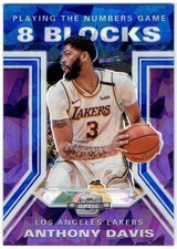 2019-20 Contenders Optic Playing The Numbers Game Cracked Ice Blue ANTHONY DAVIS