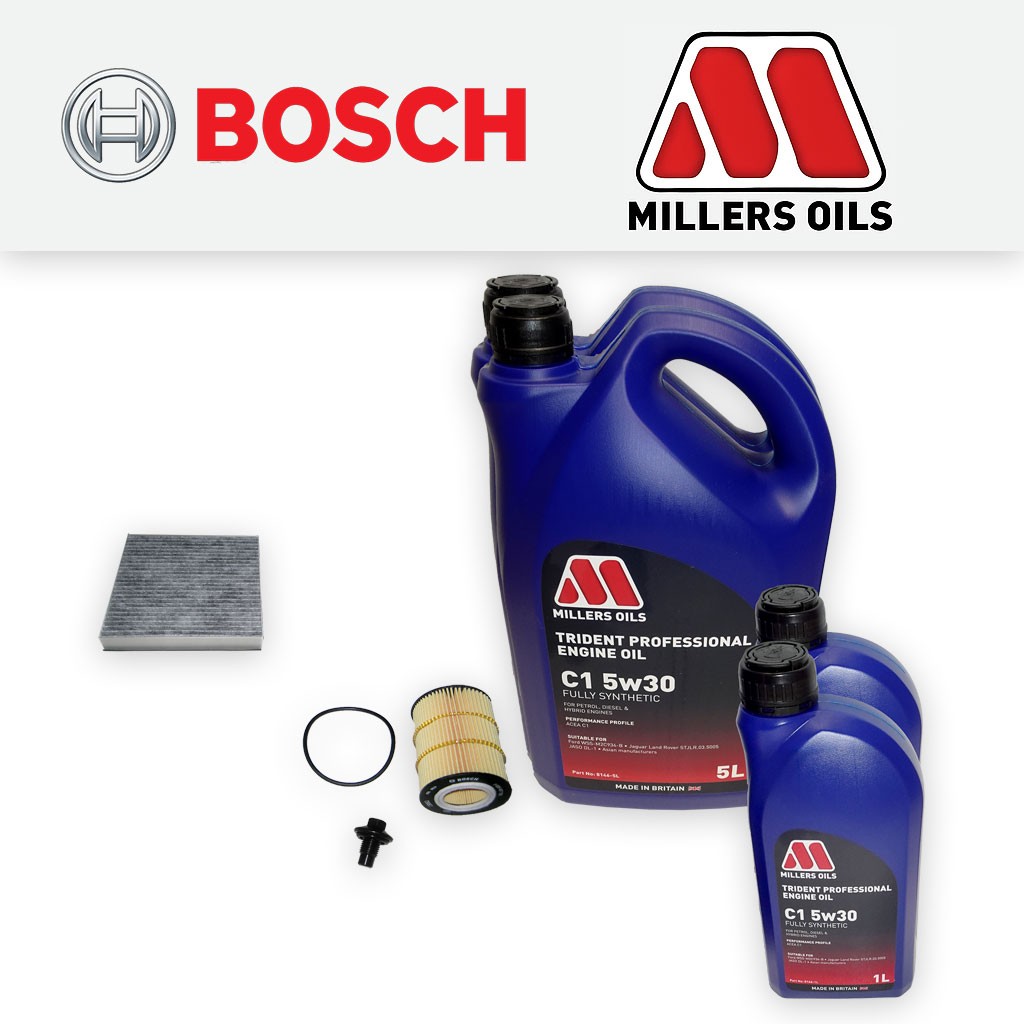 SERVICE KIT JAGUAR XF (X250) 3.0 D (DPF) OIL CABIN FILTERS +C1 OIL (2010-2015)